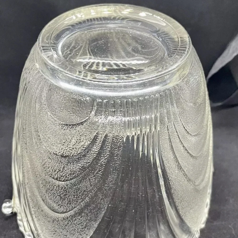 Vintage Nouveau Clear Brockway Glass Ice Bucket